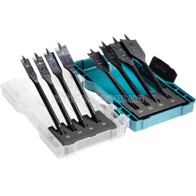 Набір пір'яних свердел 1/4" по дереву 12-32 мм Makita 8 шт &mdash; rotorua.com.ua