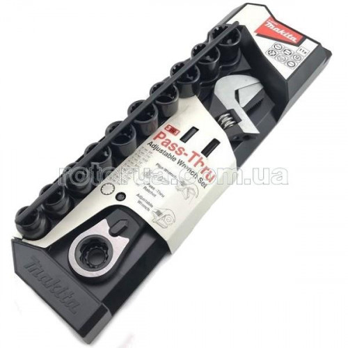 Розвідний ключ на шарніра 6-GL Makita Pass-Thru 200 мм + 10 головок фото 1 — rotorua.com.ua