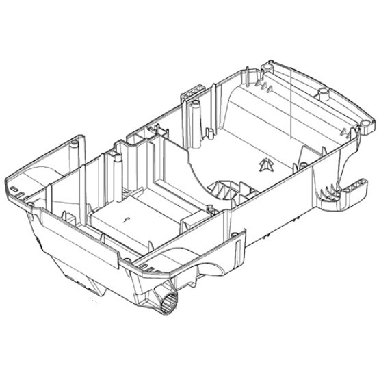 Задний корпус минимойки Makita HW1200, HW1300 &mdash; rotorua.com.ua